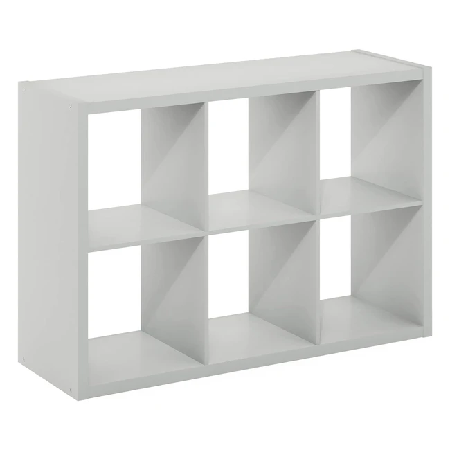 Organizador de Almacenamiento Decorativo Furinno Cubicle 6 Cubos Gris Claro