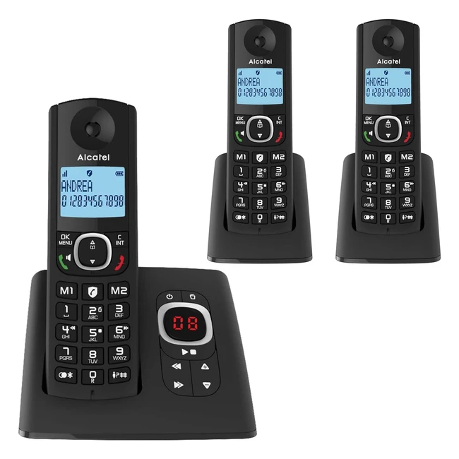 Alcatel F530 Voice Trio - Telefono Senza Fili con Segreteria Telefonica e 3 Comb