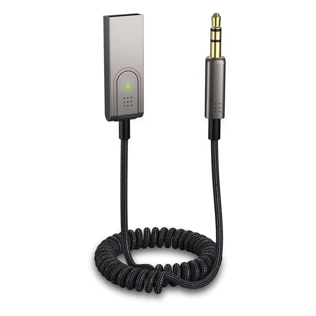 Ricevitore Bluetooth 5.1 Auto Zhiting - Jack Aux 3.5mm - Adattatore Wireless USB - Microfono Integrato - TV Auto Altoparlante