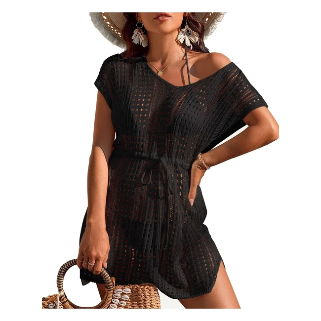 Copricostume Mare Donna Bikini V Tunica Abito Spiaggia Crochet - Rayson REF123 -
