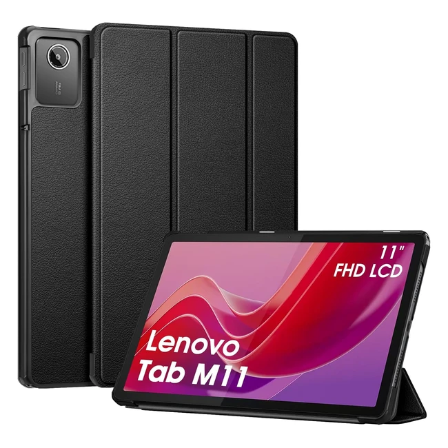 Coque Lenovo Tab M11 11 pouces 2024 TB330FU/TB330XU - Fin, rigide, pliable - Noir