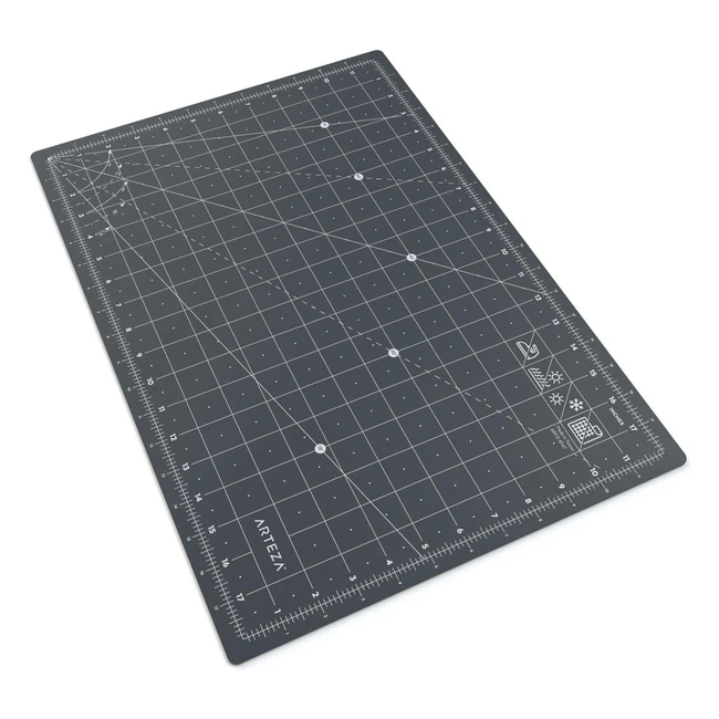 Arteza Self Healing Rotary Cutting Mat 12x18 - Non Slip Surface for Fabric, Paper, Vinyl - Durable & Flexible