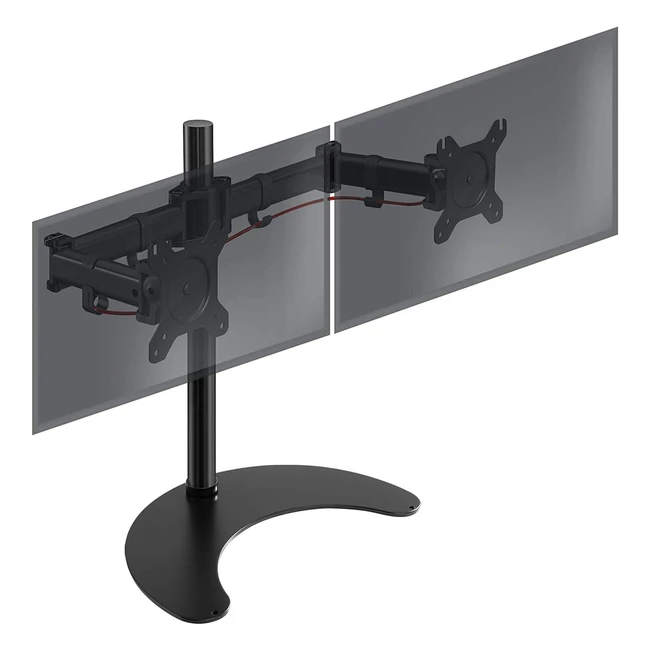 Duronic DM25D2 Dual Monitor Arm Stand Desk Mount - 1327 Inch LED LCD PC TV Scree