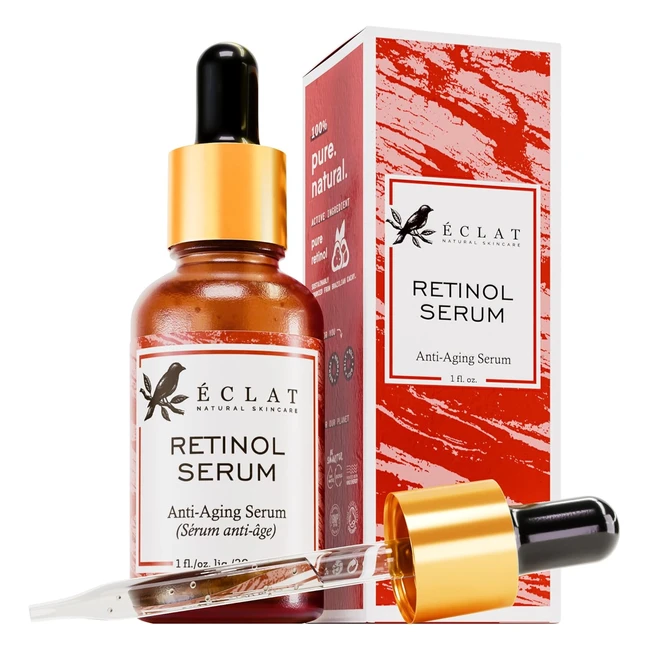 Retinol Serum 25 with Hyaluronic Acid & Vitamin B5 | Brightening & Rejuvenating Skin | Anti Wrinkle Serum