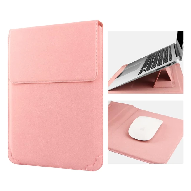 Housse Laptop Cuir Hoyixi 133 Macbook Air 13 M1 M2 Pro 13 Surface Pro 8 Surface Go 3 Dell Lenovo HP Asus Acer Huawei PC Rose