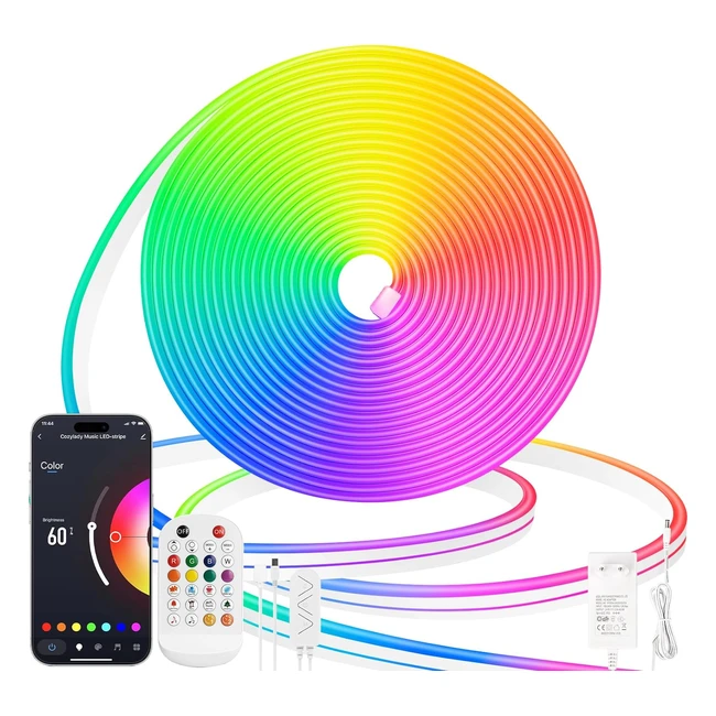 Lamomo Ruban LED RGB 5m 12V Contrle Bluetooth App Dimmable Musique Flexible 