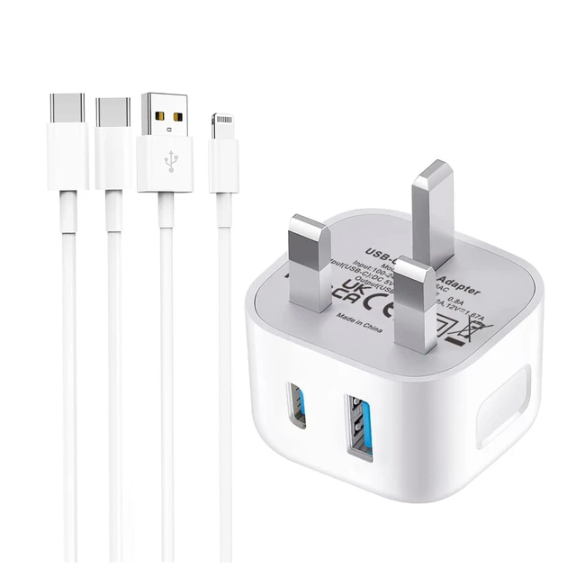 Apple iPad Fast Charger Plug and Cable USB Type C Fast Charging 20W for iPad Pro 129 11 105 102 97 iPad Air Mini