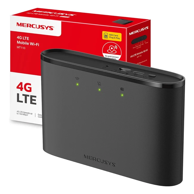 Router WiFi 4G LTE Cat4 Mercusys TP-Link MT110 - Velocit 150Mbps - Batteria Ri