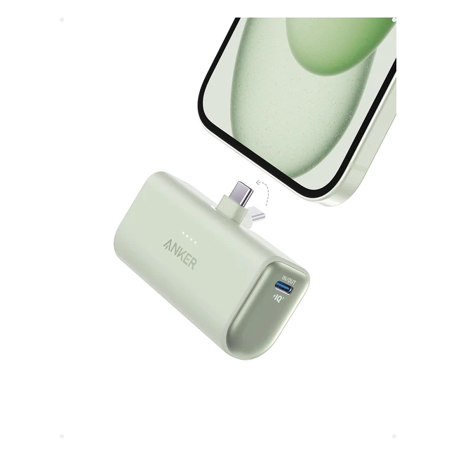 Anker Nano Power Bank Mini Portable Charger 5000mAh - Dual USB-C Ports 225W - iPhone 15 Samsung S23 Note20 LG Huawei iPad AirPods