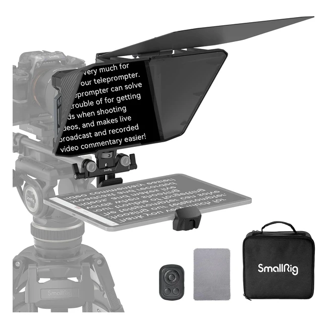 SmallRig TLPrompteur pour iPad/Android jusqu'à 11 - PDF/Photo/Word/TXT - Baseplate LWS 15mm - Caméra DSLR/mirrorless - 3646
