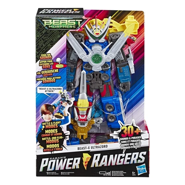Power Rangers Beast-X Morphers Multicolore E5894103 - Versione Spagnola - Giocattolo Parlante Ultrazord