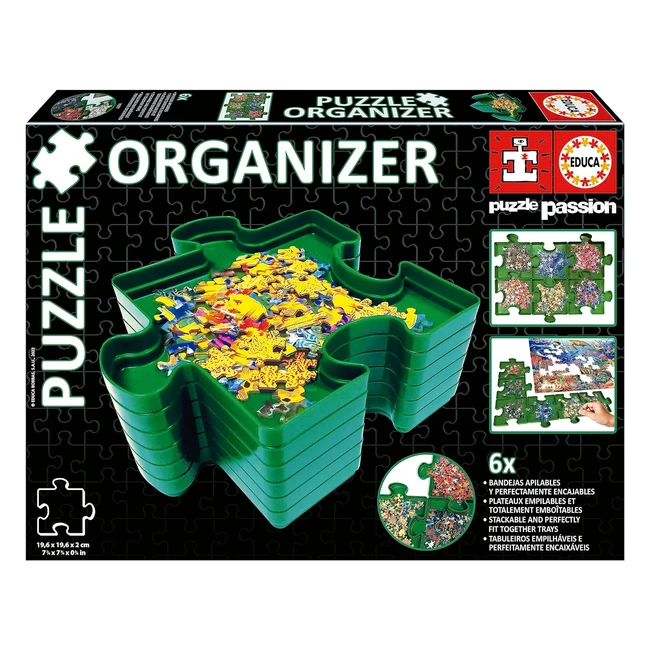 Organizador Puzzle 6 Bandejas - Accesorio Clasificador de Piezas 19577