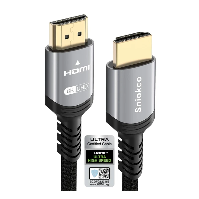 Cble HDMI 21 10K 8K 4K 762m Certifi 48Gbps - Ultra Haute Vitesse