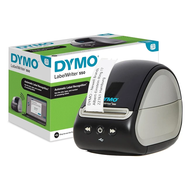 Dymo LabelWriter 550 Stampante Etichette Termica - Riconoscimento Automatico - Spina UE