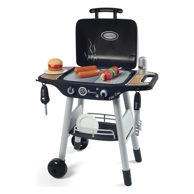 Barbecue Grill Smoby 18 accessoires - Flammes magiques rtractables - Jouet di