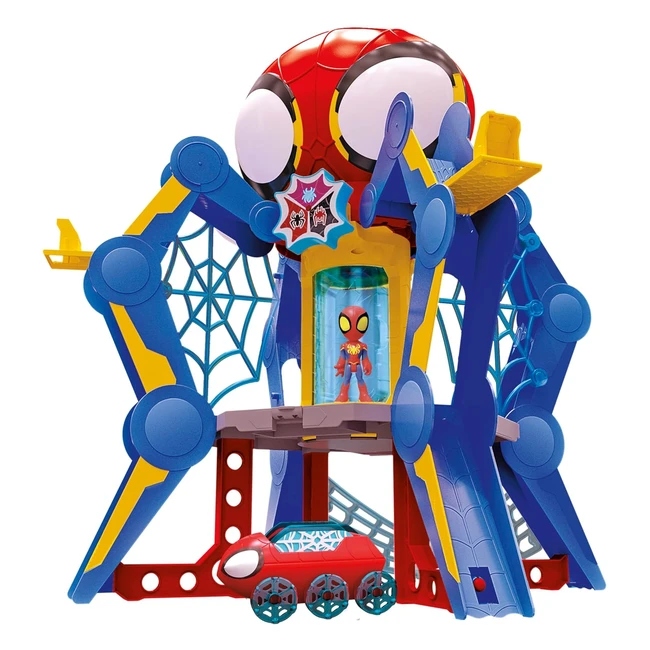 Hasbro Marvel Spidey e i suoi amici Webspinners Webquarters Playset - Action Figure e Veicolo - Alta 68 cm