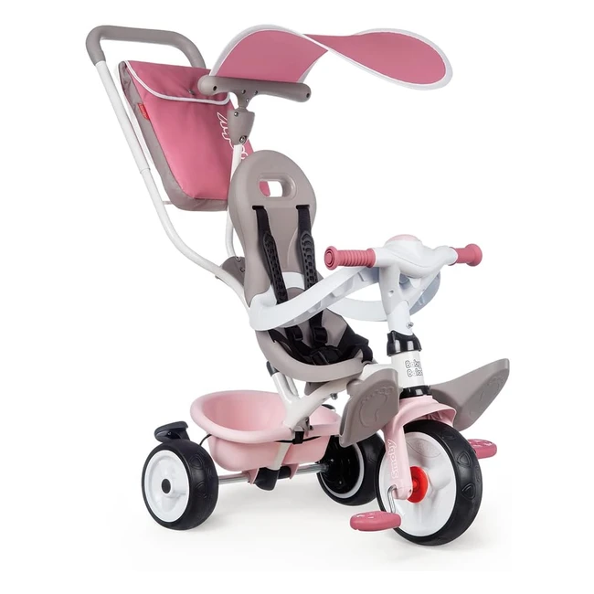 Smoby Tricycle Baby Balade Plus Rose - Vlo volutif enfant 10 mois - Roues si
