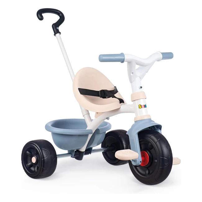 Tricycle Smoby Be Fun Bleu - Vlo Enfant 15 mois - Canne Parentale 740336