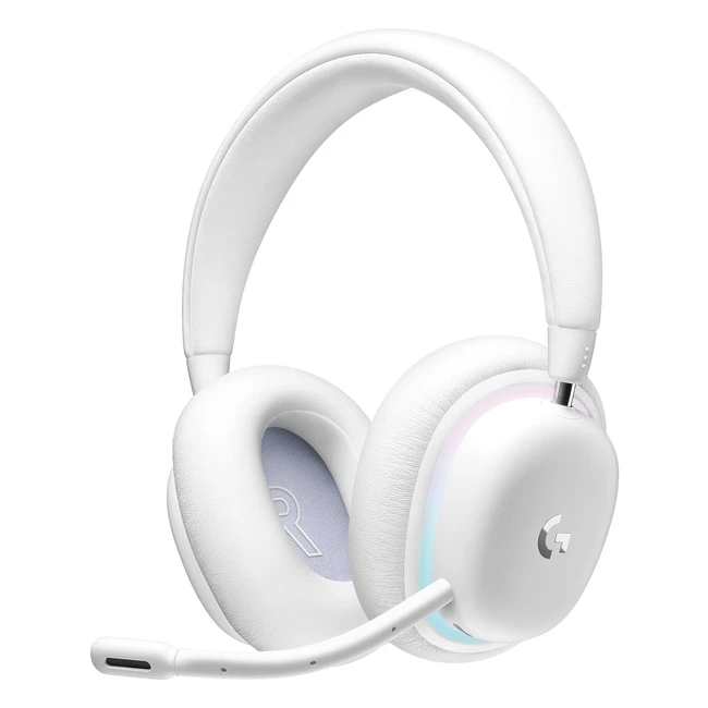 Logitech G735 Wireless Gaming Headset mit anpassbaren Lightsync RGB, Lightspeed Bluetooth, 3,5 mm AUX, abnehmbares Mikrofon - Weiß