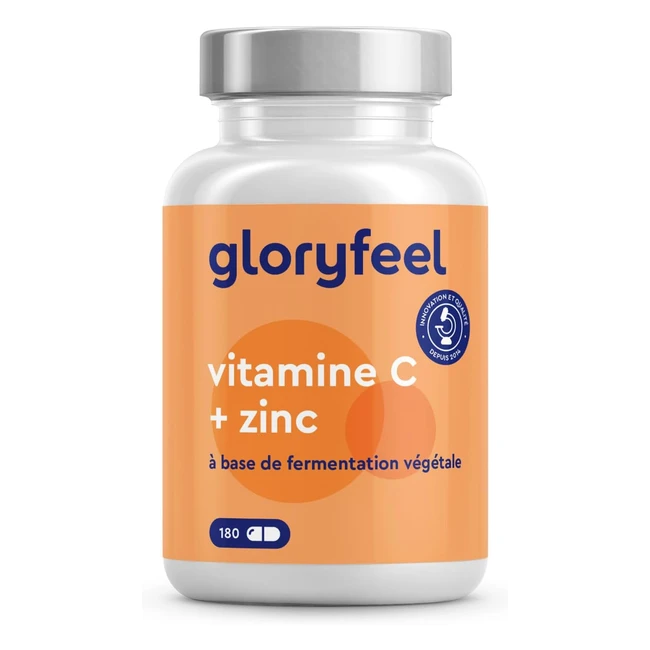 Vitamine C Zinc Capsules Fortement Dose 500mg Pure Soutient Energie Contre Fatigue Immunitaire 100% Végétalien