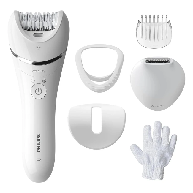 Philips Epilator Series 8000 Cordless Wet and Dry Hair Removal Device - Model BRE71501