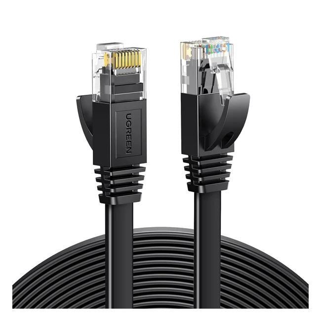 UGREEN 10m Câble Ethernet RJ45 Plat Haut Débit 1000Mbps 250MHz PC TV Box PS5 PS4 Xbox Switch Routeur Modem