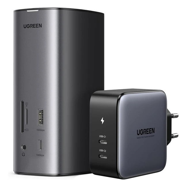Ugreen Revodok Pro 312 Docking Station USB C 12 en 1 8K30Hz 4K60Hz Triple HDMI Dock Hub USB C 32 10Gbps 100W Charge Ethernet RJ45 Lecteur de Carte