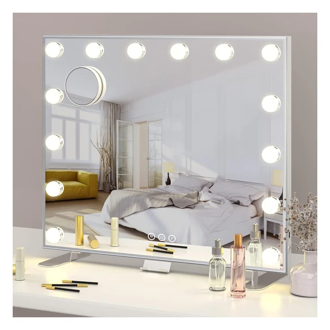 Specchio Trucco Hollywood con Luci LED Regolabili USB 60x53cm