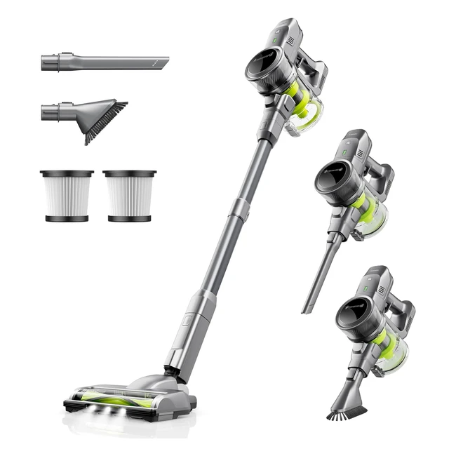 Kalado Cordless Vacuum Cleaner 26Kpa 250W Hoover Cordless - Lightweight and Quiet - LED Screen - Selfstanding - Easy Storage