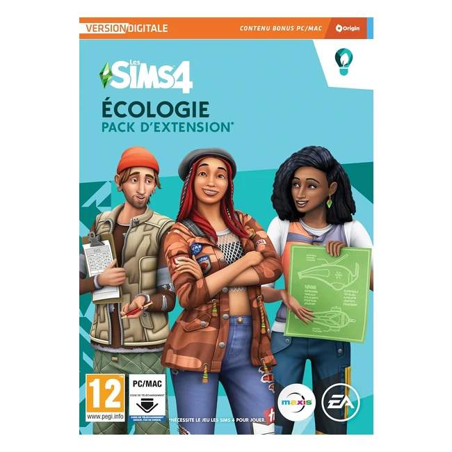 Les Sims 4 Écologie - Pack d'extension PC - DLC - Jeu vidéo - Téléchargement - Code Origin - Français - Mode de vie durable