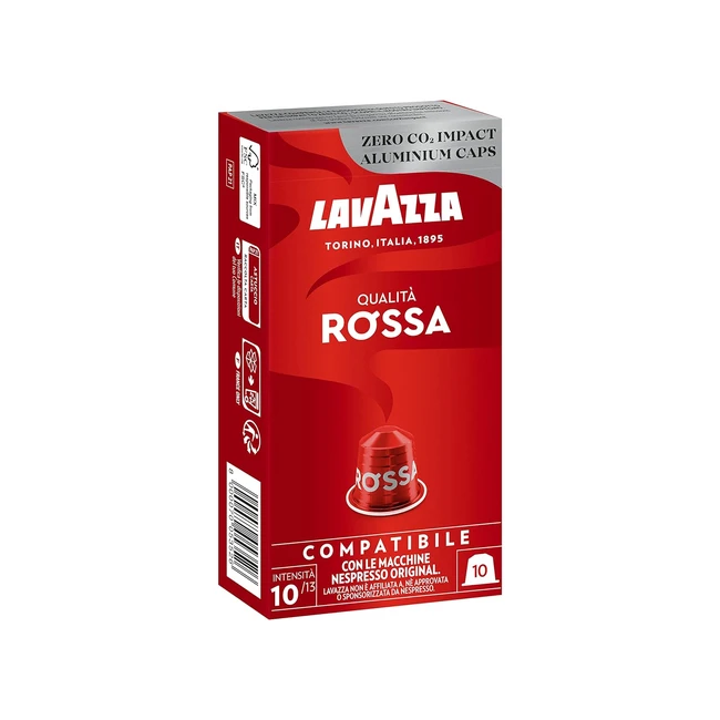 Lavazza Qualit Rossa Espresso Kaffee 10 Kapseln Nespresso kompatibel