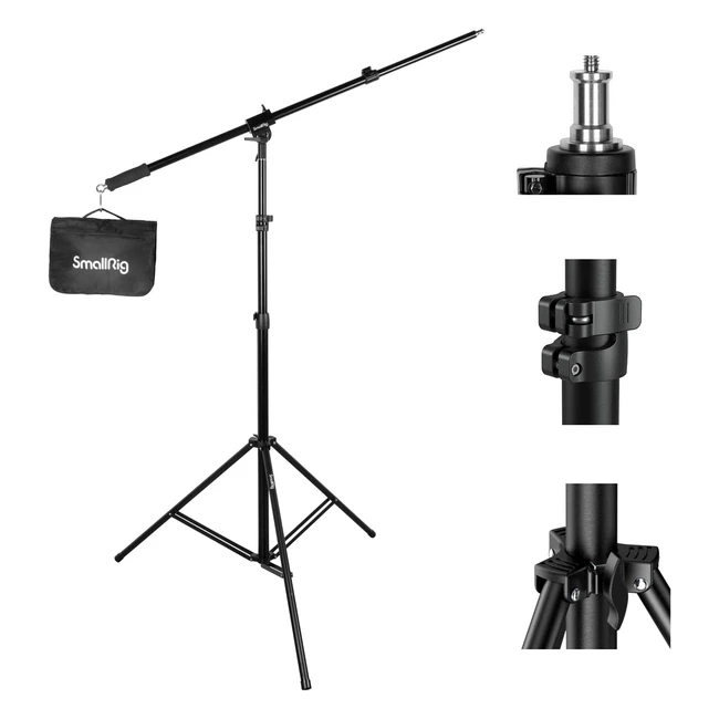 SmallRig Aluminum Light Stand 11092ft280cm Adjustable Photography Tripod with Air Cushion Design