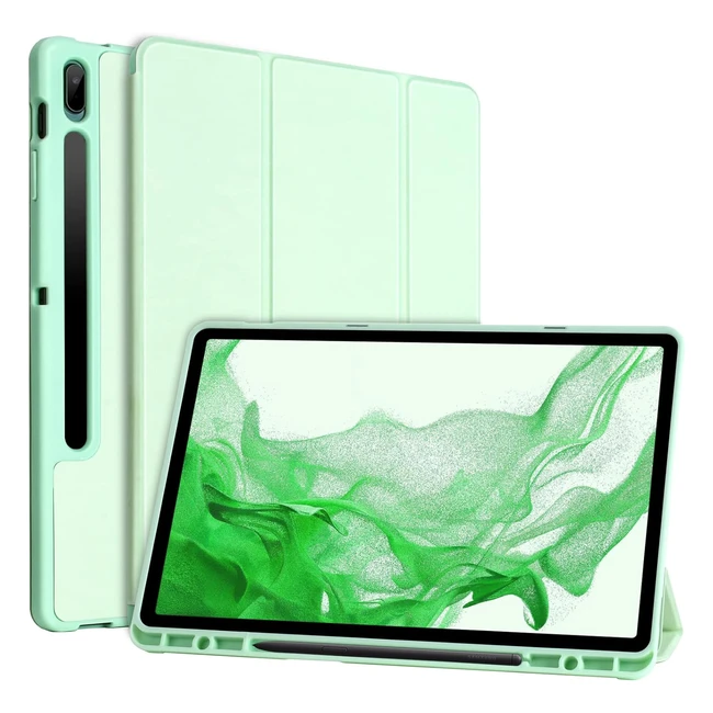 Custodia Samsung Galaxy Tab S8 Plus Verde - Protezione Completa con Portapenne - Modello SMX800X806 - Angoli di Visuale Regolabili