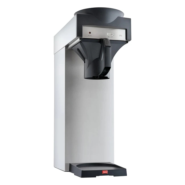 Melitta 20347 Filterkaffeemaschine für Thermoskanne 170 MT Edelstahl/Schwarz - Hochwertig & komfortabel