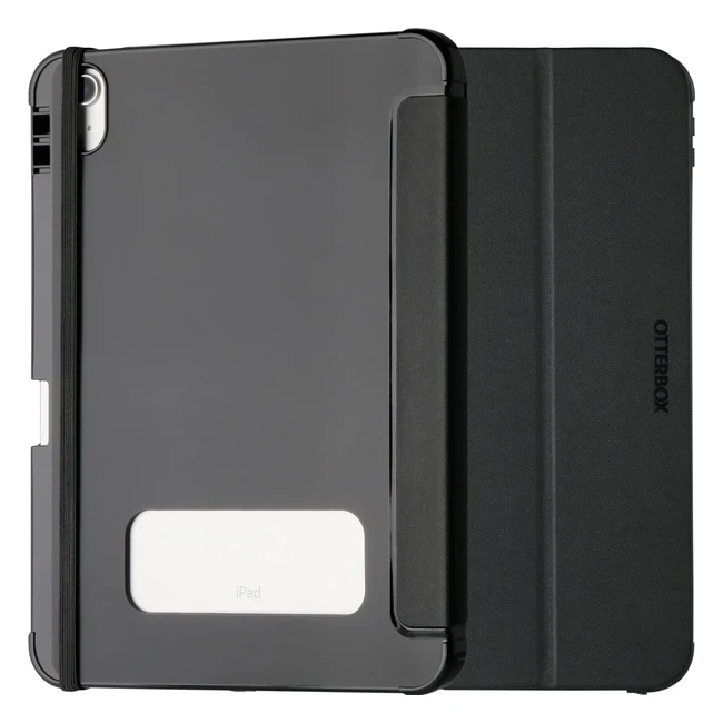 Otterbox React Folio Case for iPad 10.2 10th Gen 2022 - Shockproof, Drop Proof, Ultra Slim - Military Standard Tested - Black