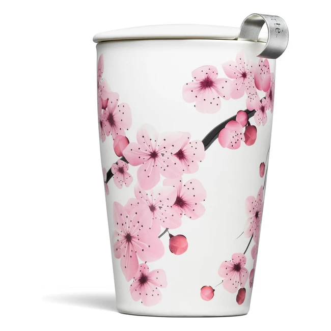 Tazza da infusore Tea Forte Kati Cup - Hanami - Ref. 12345 - Ceramica - Cestino e Coperchio