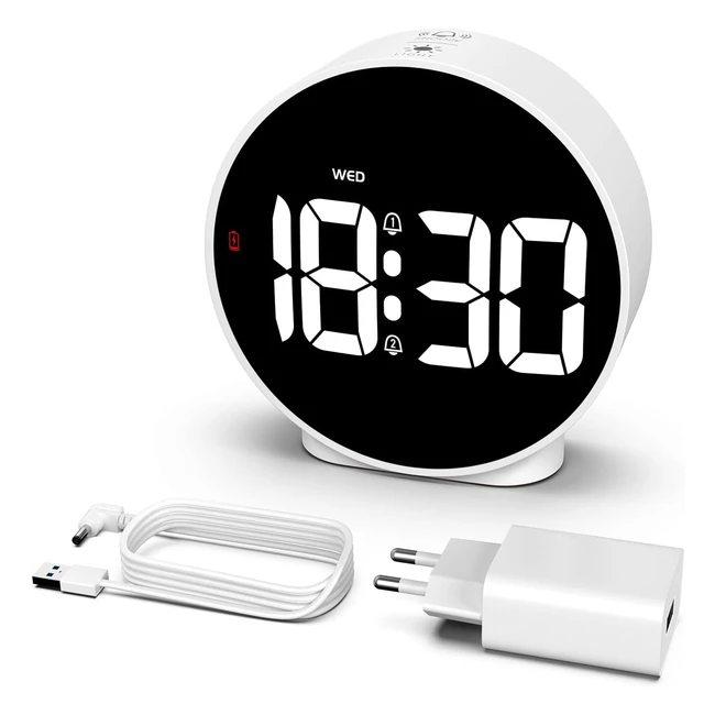 Despertador Digital Chereeki Pilas Pequeo con Alarma Doble Snooze