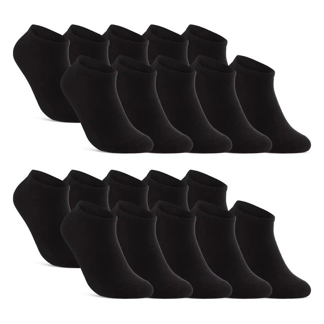 10 20 30 Paar Trainer Socken für Männer und Frauen Schwarz Weiß Grau Baumwolle - Größe 39-42