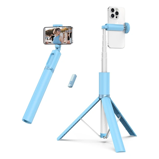 Atumtek Palo Selfie 140cm con Control Remoto Bluetooth Recargable - Tripode Movil - Extensible - Compatible con iPhone Samsung Android