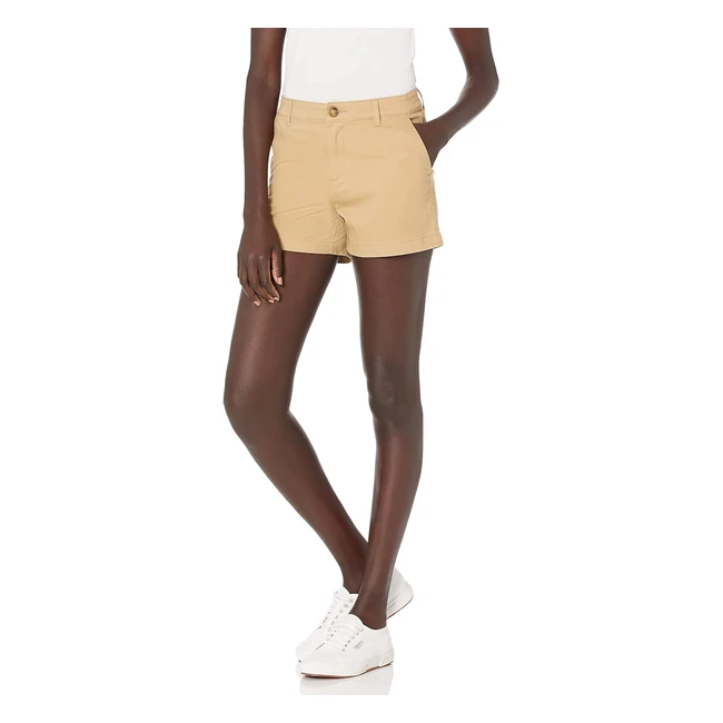 Amazon Essentials Damen Mid Slim Fit Chino Shorts 9cm Innenbeinlnge