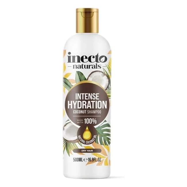 Inecto Natural Coconut Shampoo 500ml Supercreamy - Silky Smooth Relief - #OrganicCoconutOil