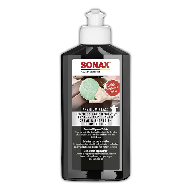 Sonax Premium Class Lederpflegecreme 250 ml - Intensive Pflege für Glattleder - ArtNr 02821410