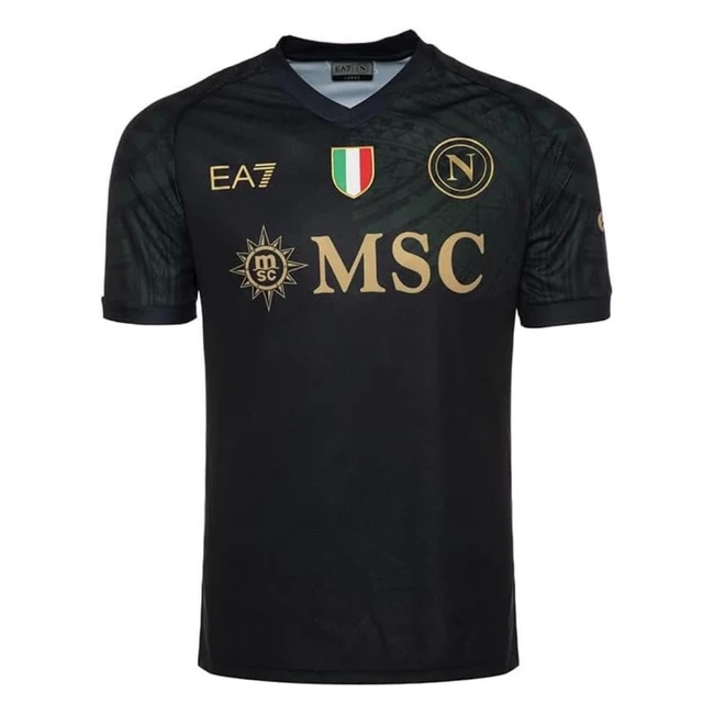 T-shirt mixte SSC Napoli saison 2324 - Réplique maillot de course noir XXL