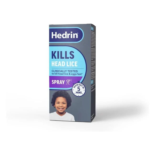 Hedrin Head Lice Spray Fast Treatment 1 x 60ml 2 x 30ml Kills Lice & Eggs in 5 Minutes