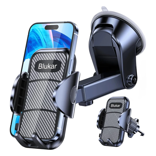 Blukar Car Phone Holder 360 Rotation 4 in 1 Super Stable for 47-67 Inch Smartphones
