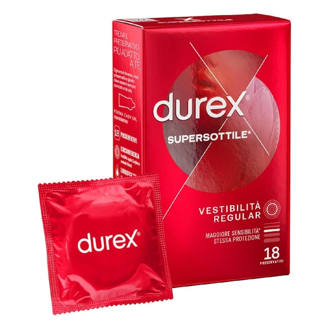 Durex Supersottile 18 Preservativi Sottili - Sensibilità Elevata