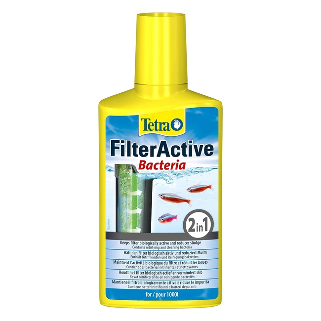 Tetra Filteractive Filterstarter mit hochaktiven Lebendbakterien - Nr. 250 - Beschleunigt Abbau von Schadstoffen - Verschiedene Größen