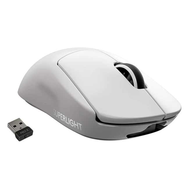 Logitech G Pro X Superlight Wireless Gaming Mouse - Hero 25K Sensor - Ultralight 63g - 5 Programmable Buttons - 70 Hours Battery Life - White