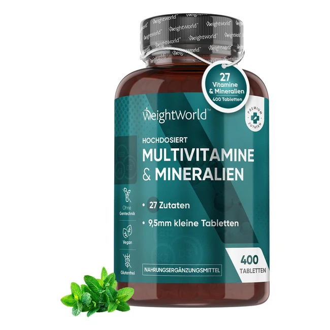 Weightworld Multivitamin Tabletten - 27 Vitamine & Mineralien - Immunsystem & Energie - Nahrungsergänzungsmittel