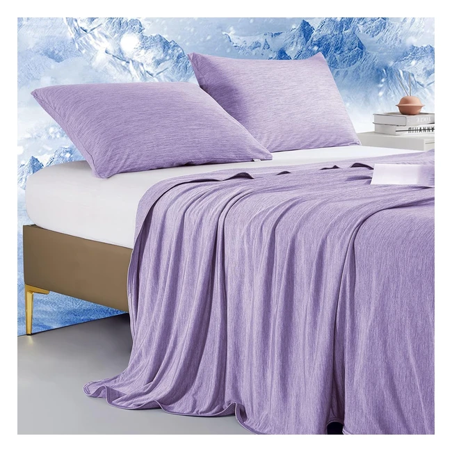 Marchpower Cooling Blanket Arcchill Fiber Lightweight Cool Blanket King Size Purple